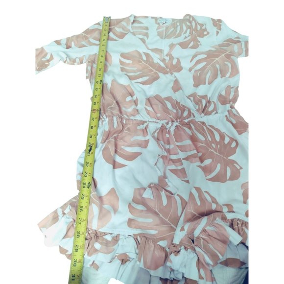 Piyama lightweight Monstera Leaf Romper Size Large - Picture 14 of 14